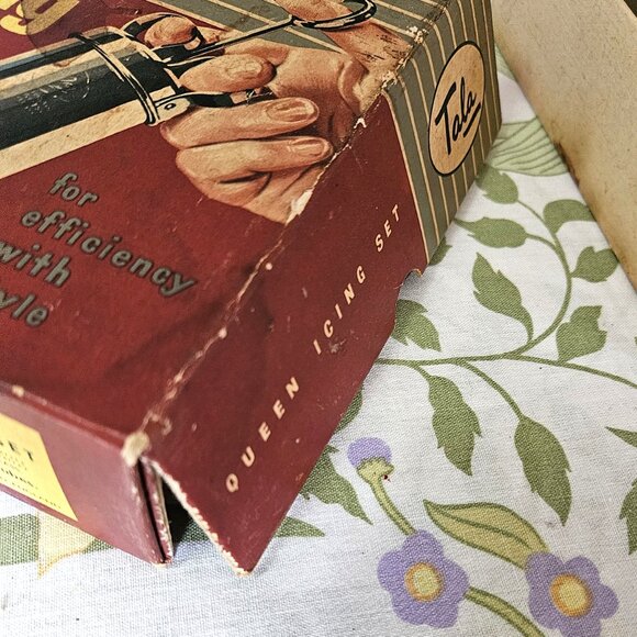 Vintage 1950s Tala Queen Icing Tube Set Metal - Picture 12 of 12